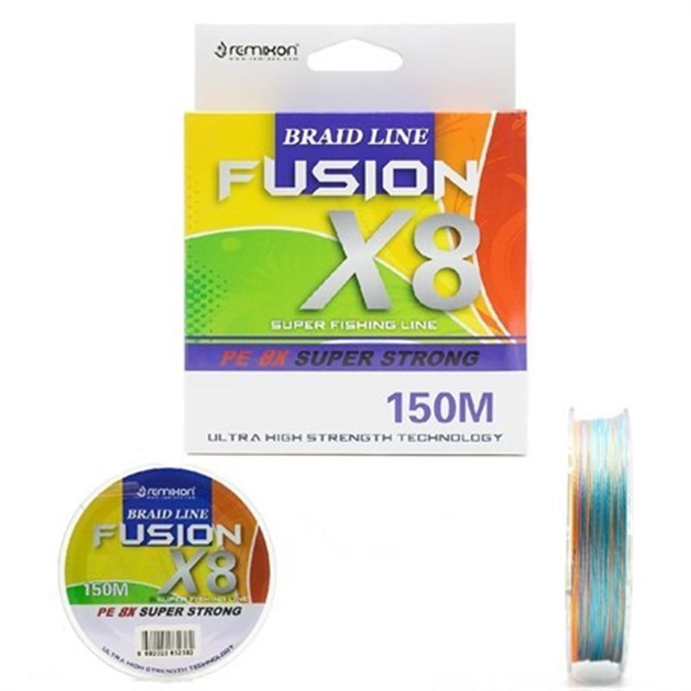 REMİXON FUSİON 150 MT X8 MULTİCOLOR 8 KAT İP MİSİNA # 0,13 MM