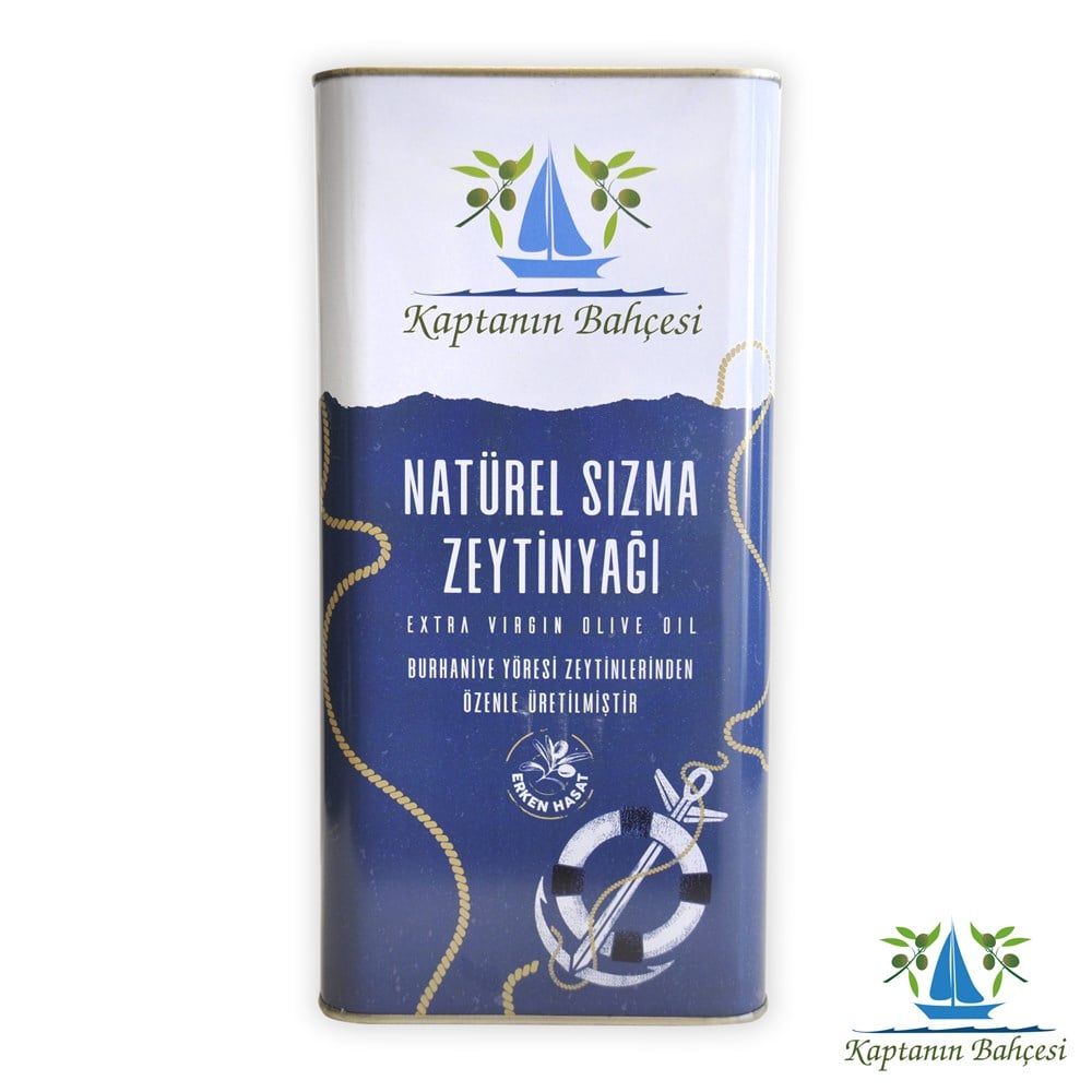 5 LİTRE ERKEN HASAT NATÜREL SIZMA ZEYTİNYAĞI TENEKE AMBALAJ