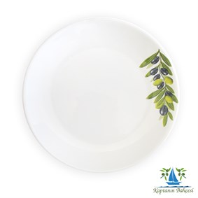 zeytin desenli tabak 25 cm çap 4 adet