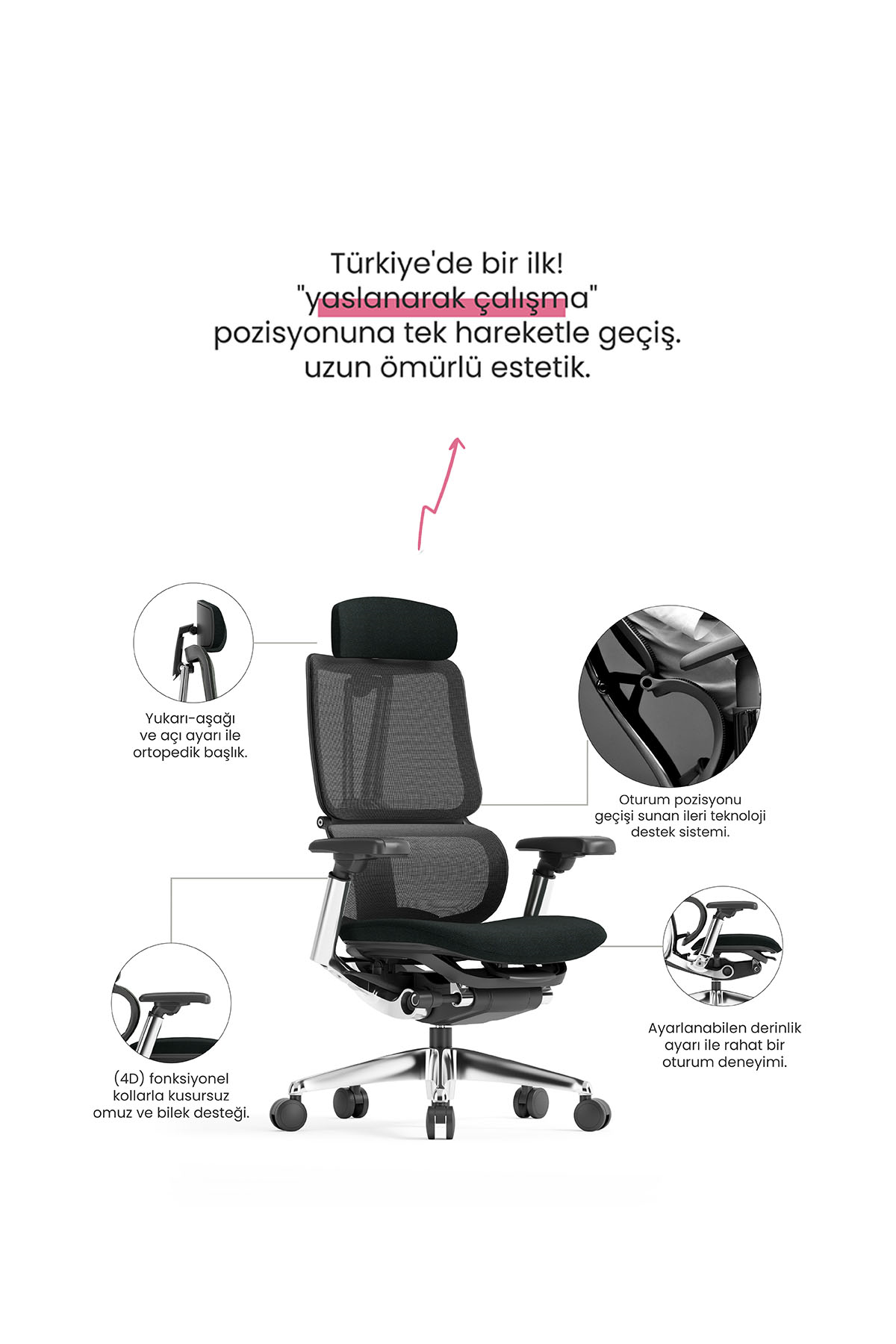 Seduna Fortuno Premium Black Yönetici Koltuğu | Ofis Sandalyesi