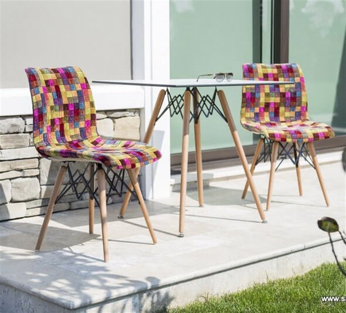 Seduna Eames Design Cafe Masa | Compact Tabla | Ahşap Ayak