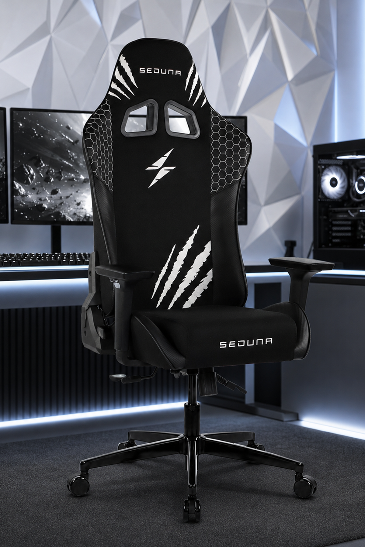 Seduna Kronos Carbon White Premium Oyuncu Koltuğu | Gaming Chair