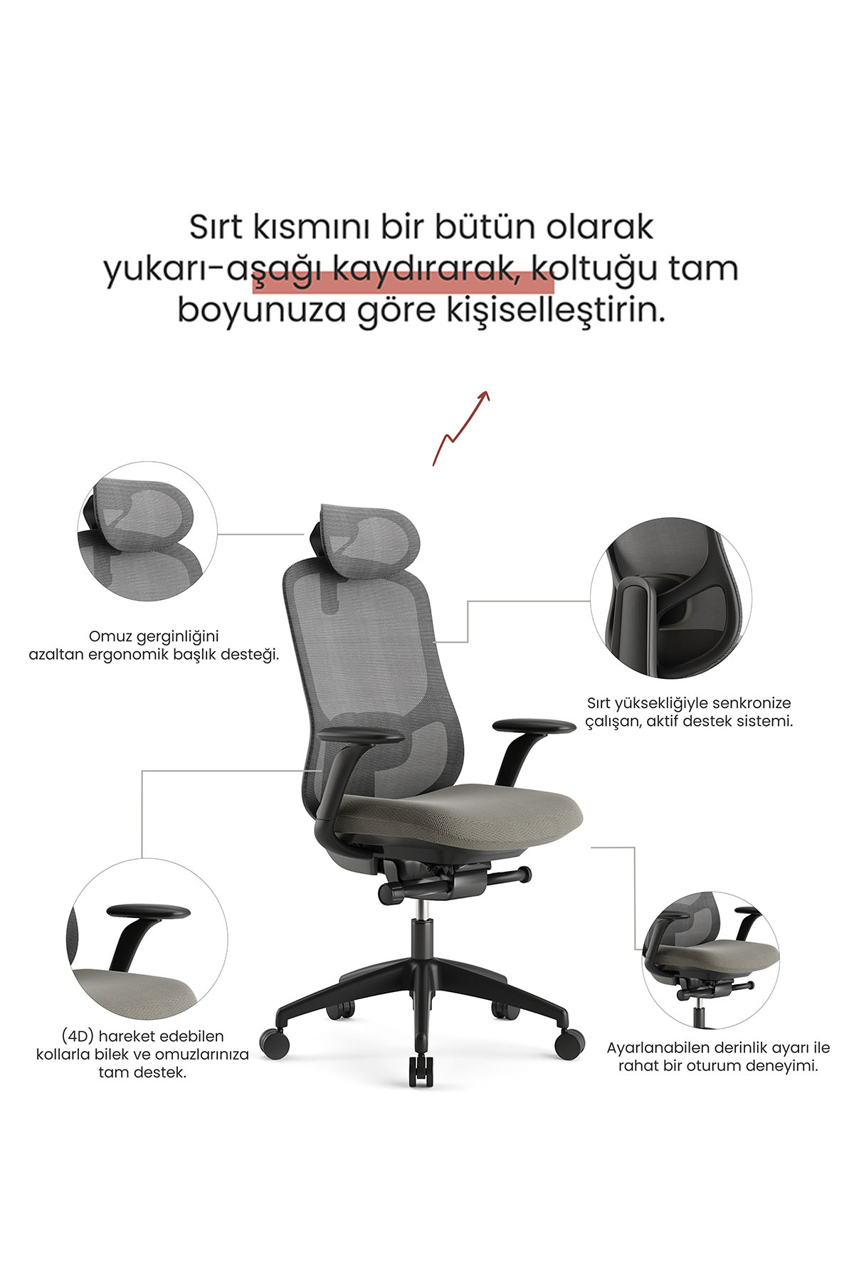 Seduna Stella Premium Siyah Ofis Koltuğu | Yönetici Koltuğu