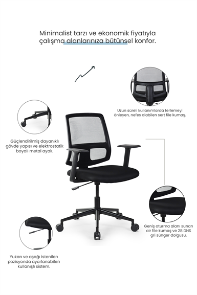 Seduna Solo Çalışma Sandalyesi | Ofis Koltuğu
