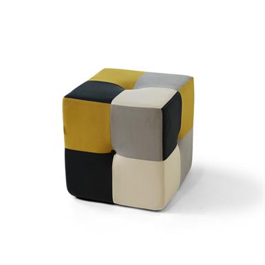 Seduna Bizu Puf | Renkli Kumaş Puf