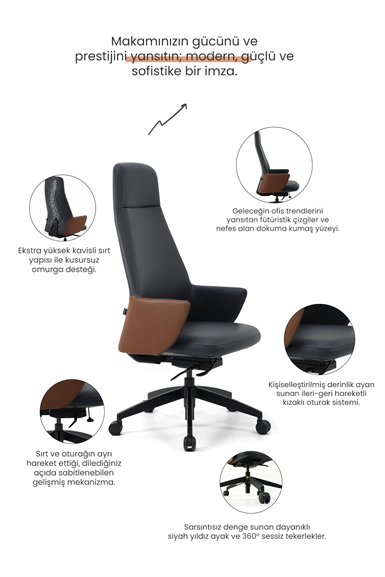 Seduna Aris Executive Yönetici Koltuğu  | Ofis Sandalyesi