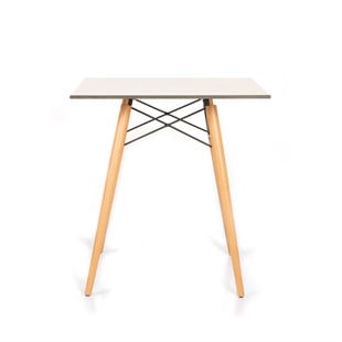 Seduna Eames Design Cafe Masa | Compact Tabla | Ahşap Ayak