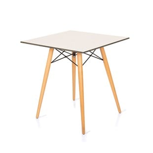 Seduna Eames Design Cafe Masa | Compact Tabla | Ahşap Ayak