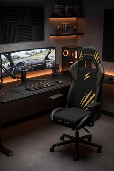 Seduna Kronos Carbon Yellow Premium Oyuncu Koltuğu | Gaming Chair