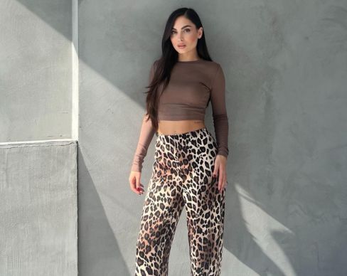 Leopar Desen Pantolon