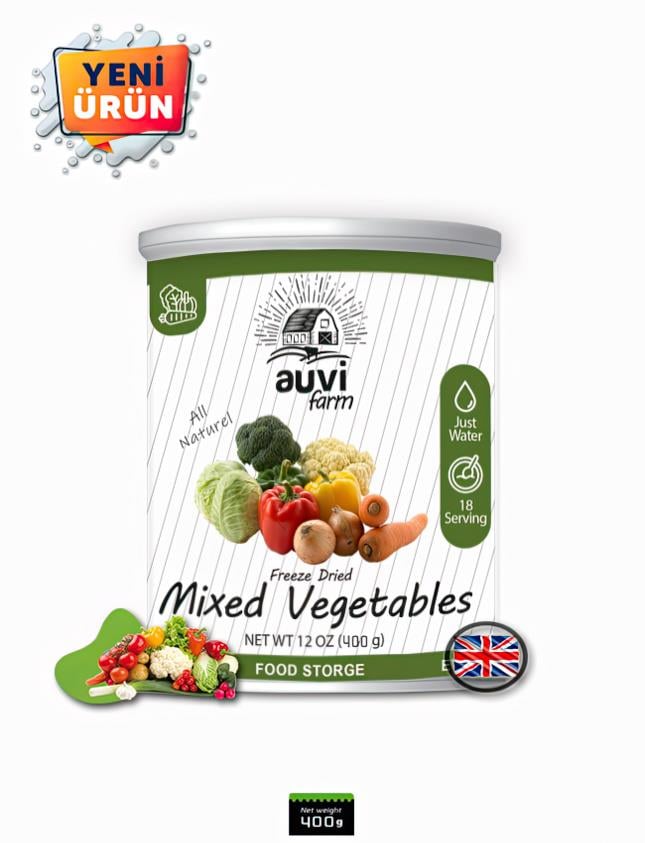 Auvi Freeze Dry SebzeMix 400 g, 26 Servis