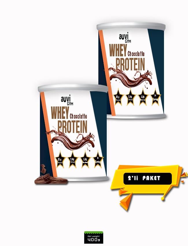 Whey Protein Çikolata 2'li  800 g,  72 servis