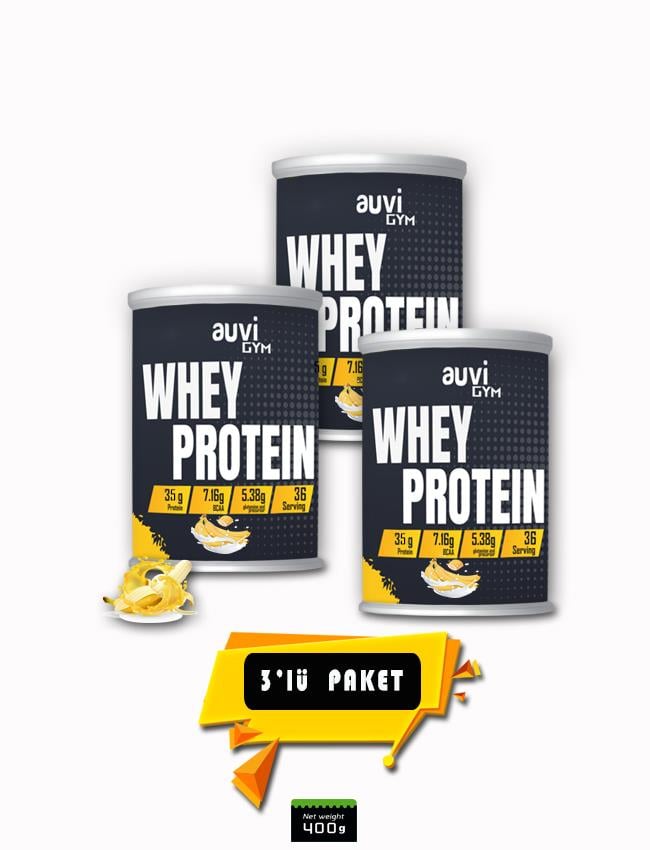 Whey Protein Tozu Muz 3'lü 1200 g, 108 servis
