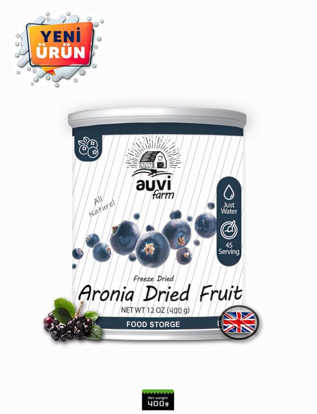 Auvi Freeze Dry Aronya 400 g, 26 Servis