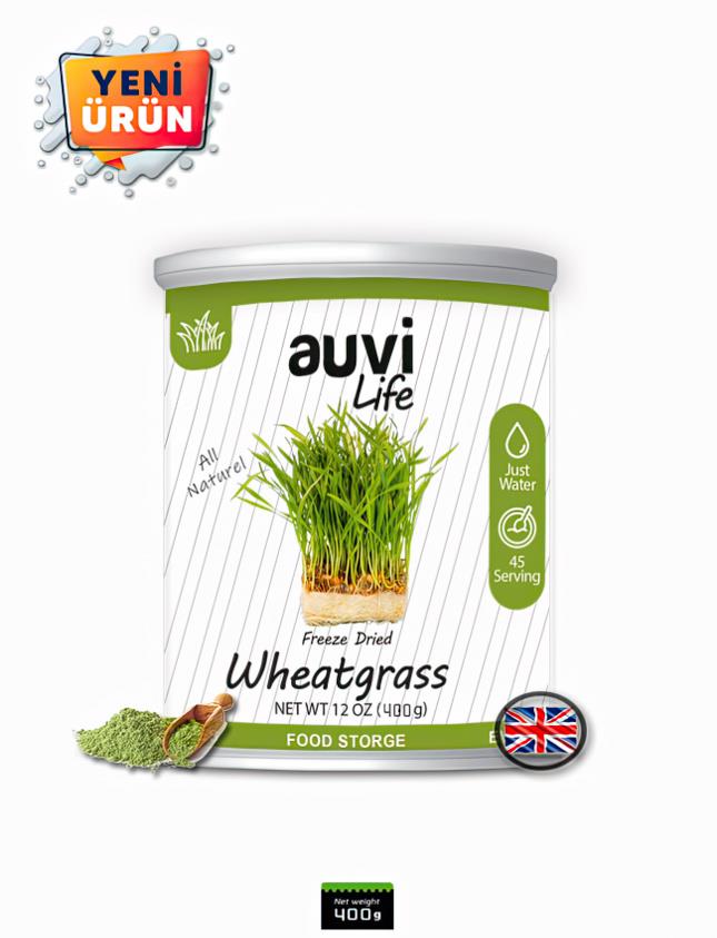 Auvi Freeze Dry Buğday Çimi 400 g,26 Servis