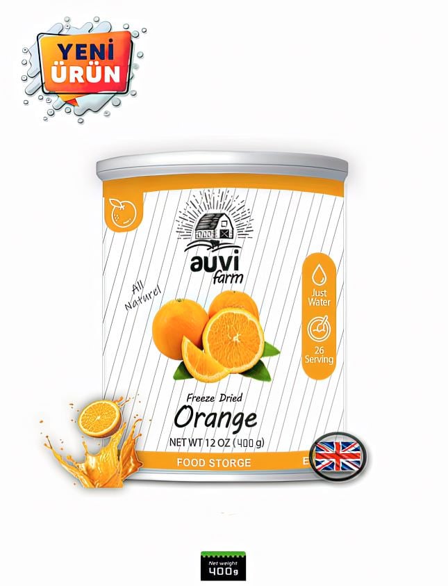 Auvi Freeze Dry Portakal 400 g, 26 Servis
