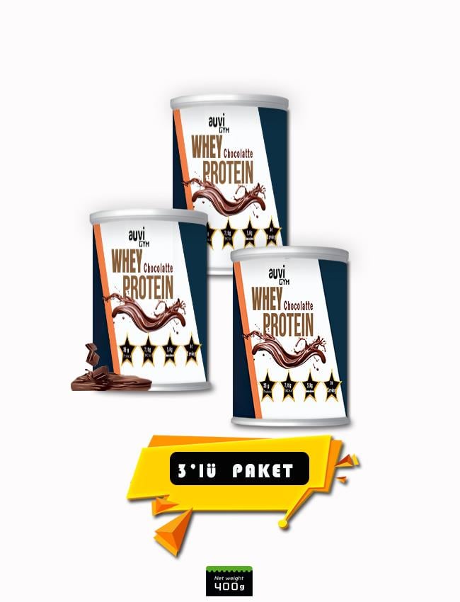 Whey Protein Tozu Çikolata 3'lü 1200 g , 108 servis