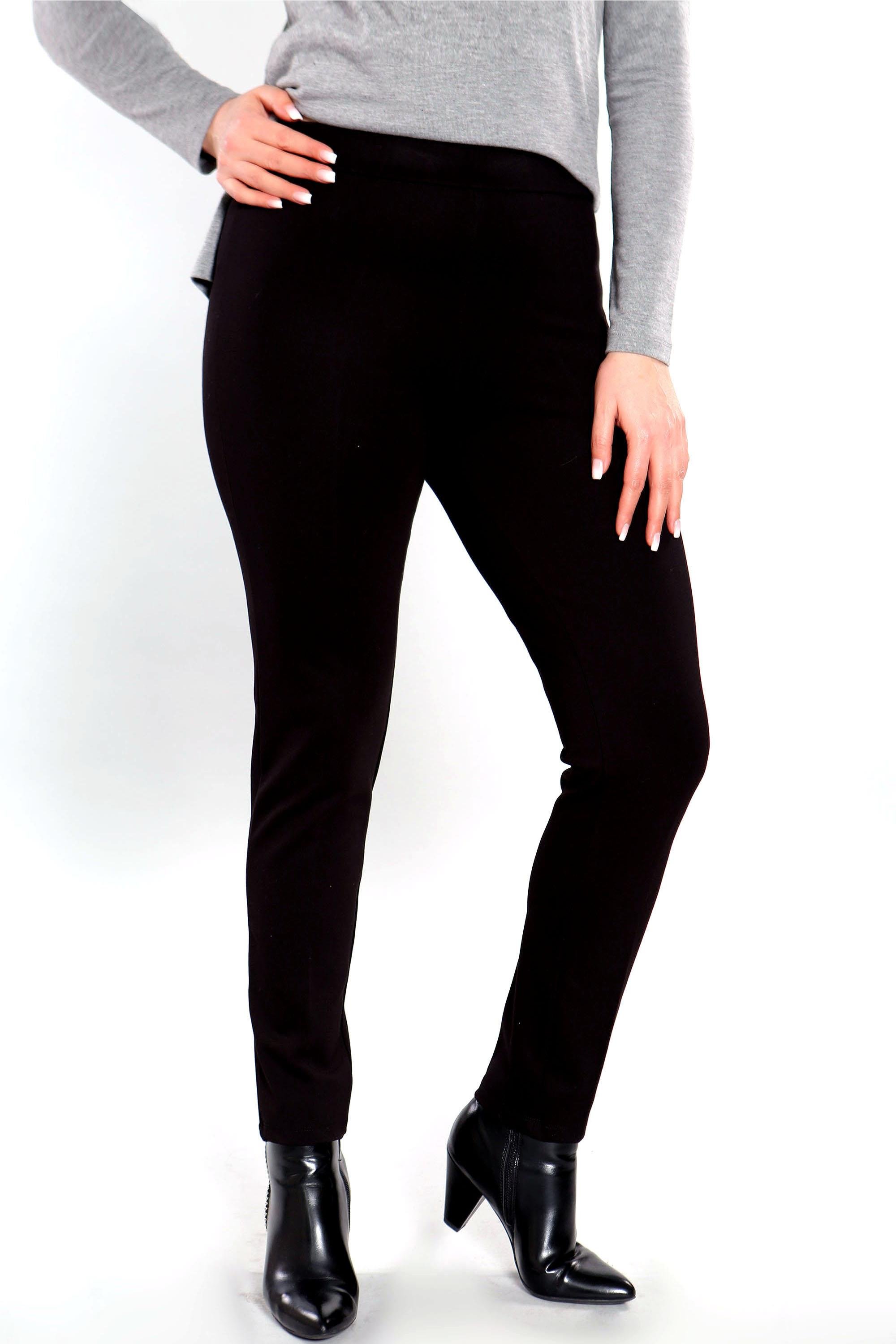 Büyük Beden Beli Lastikli Dar Paça Siyah Pantolon