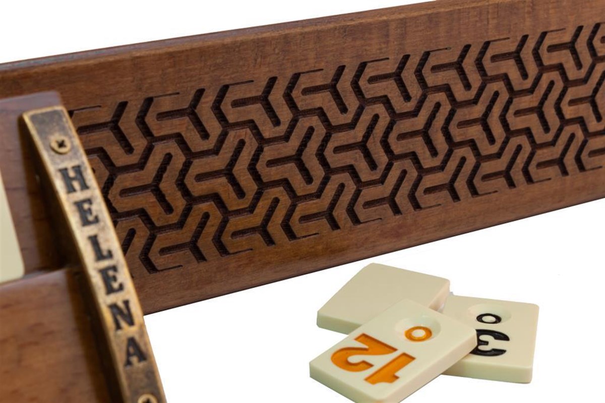 Constantia Engraved Rummy Board Game Set - Handmade Straight Rummy Cube Game Set (New)