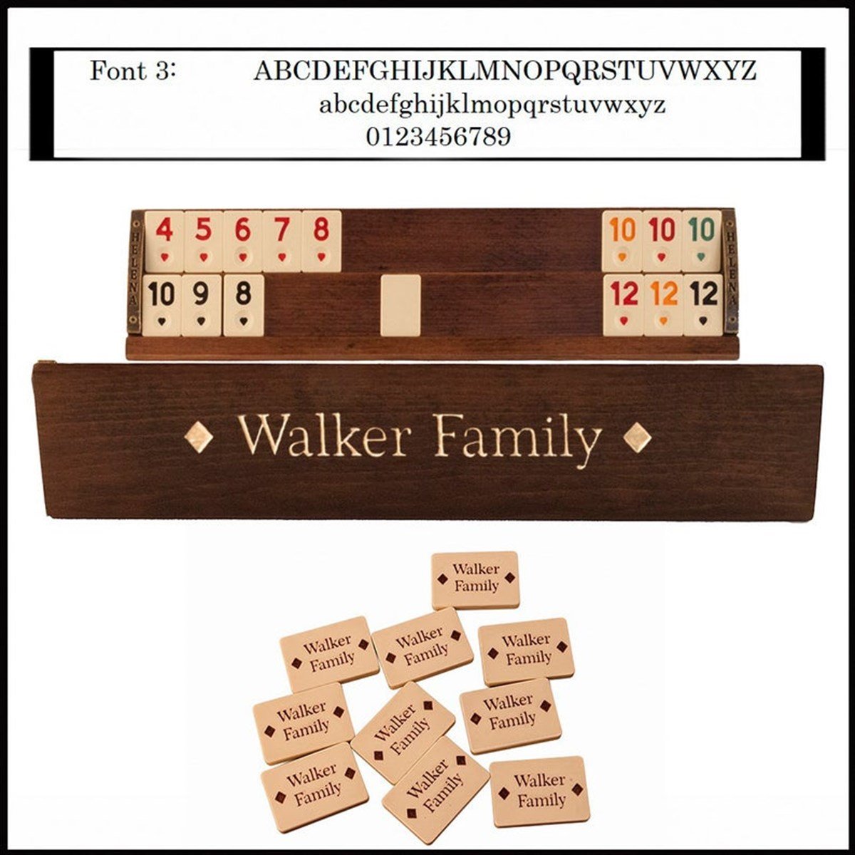 VIP Straight Rummy Set | Personalized Straight Rummy Cube Game Set