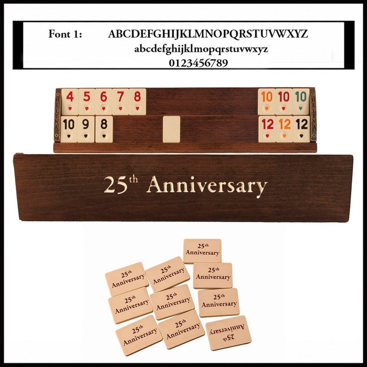 VIP Straight Rummy Set | Personalized Straight Rummy Cube Game Set