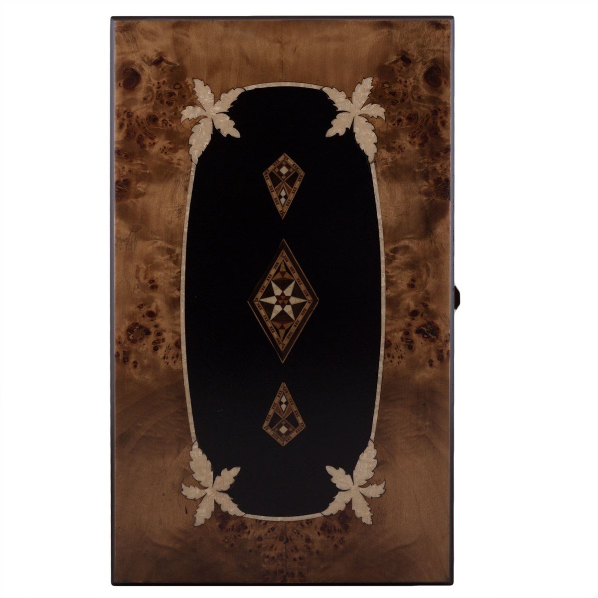 Asia Backgammon Set With Numerator | Natural Mazel Veneer