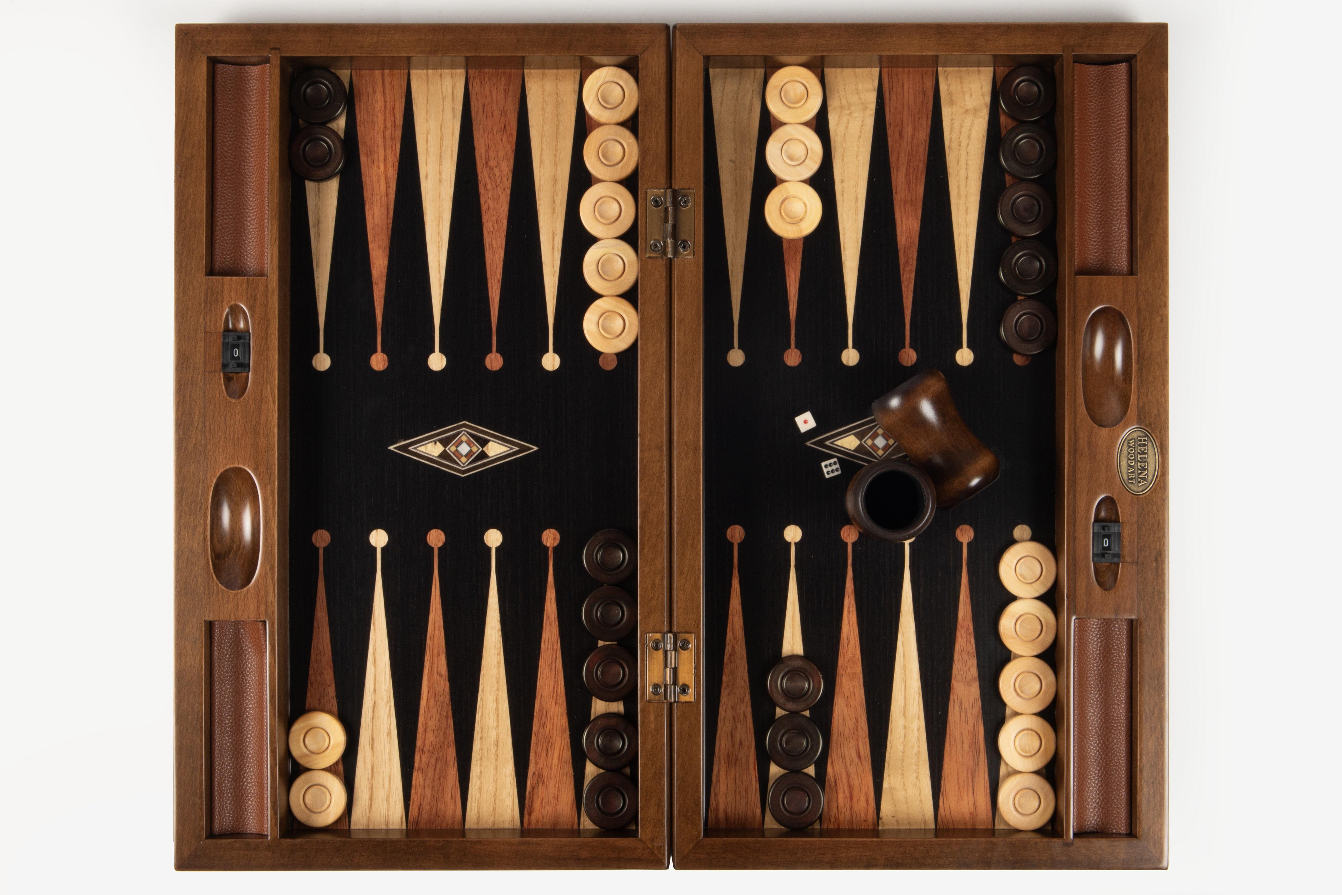 Eko Geniş Mozaik Tavla / Siyah