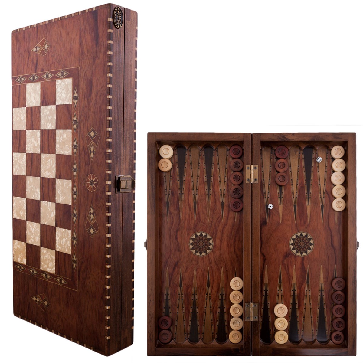 Elegant Backgammon Set - Big | Rosewood