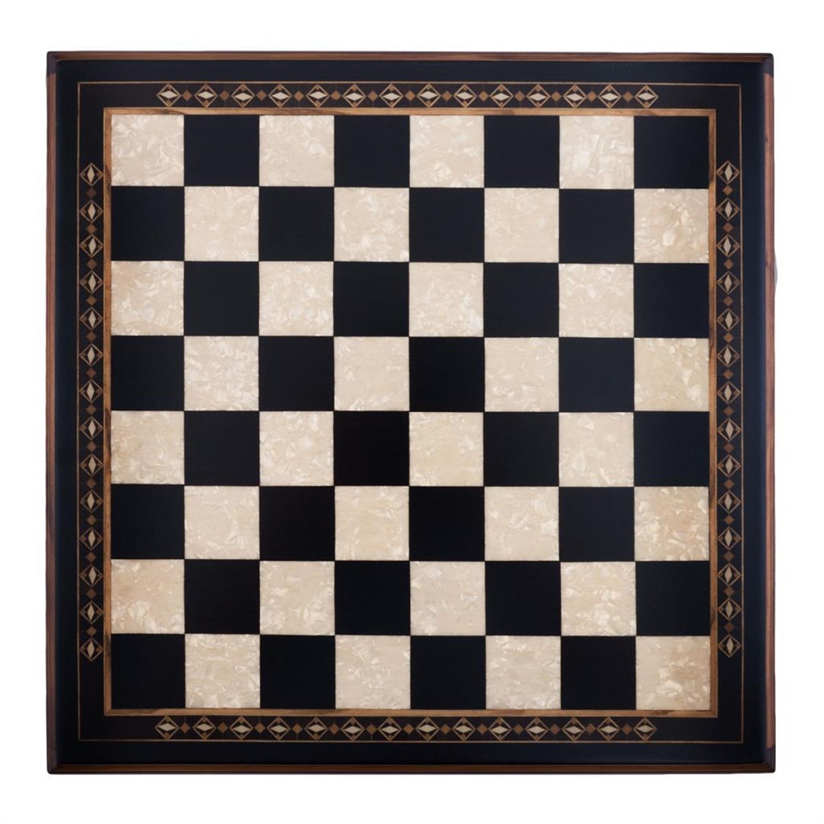 Flat Ayaklı Siyah Satranç Takımı | Metal Figürlü