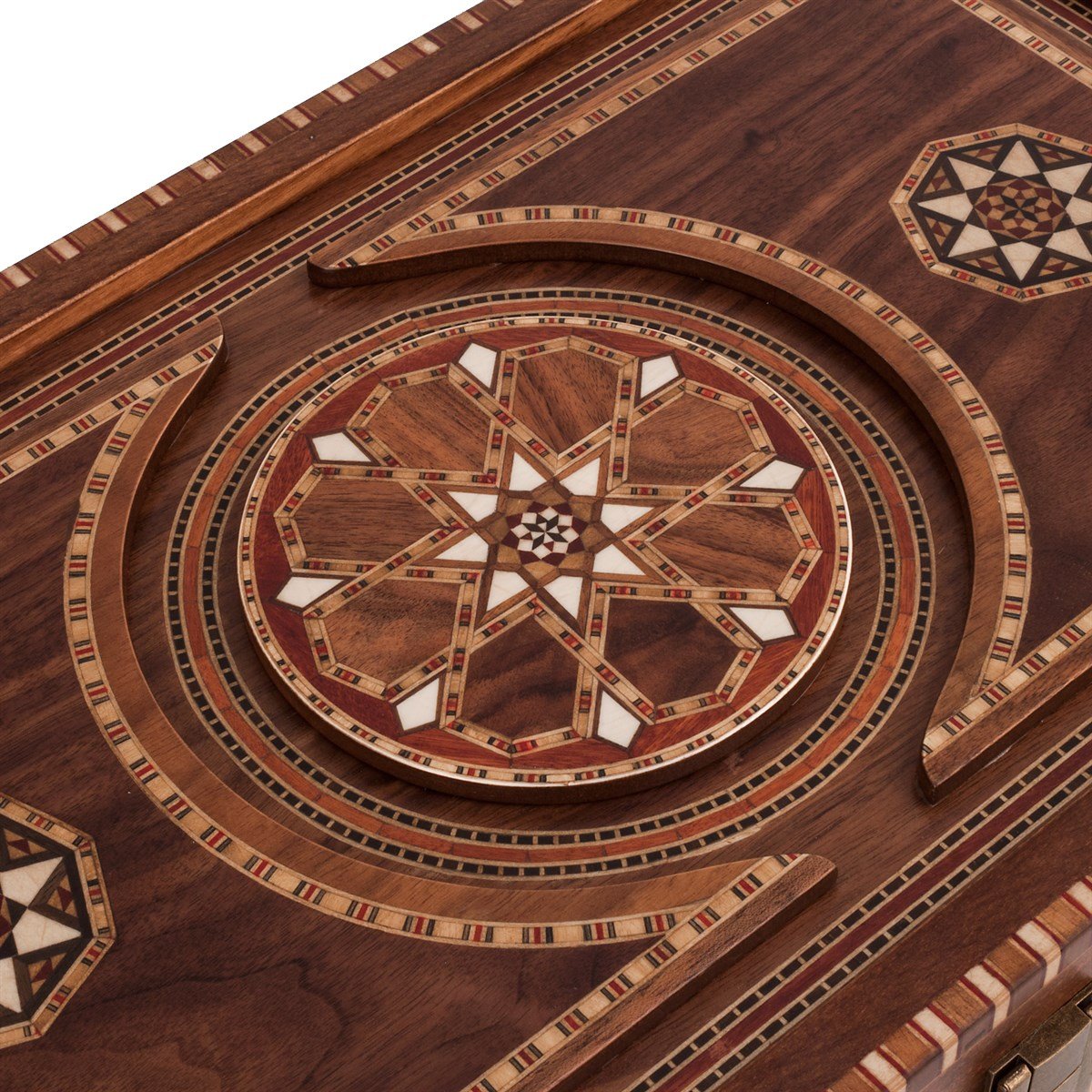 Genius Backgammon Set | Natural Walnut Veneer