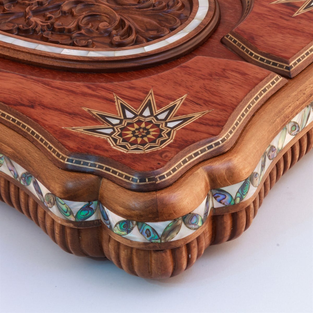 OTTOMAN GRAND SEDEF MOZAİK TAVLA | GÜL