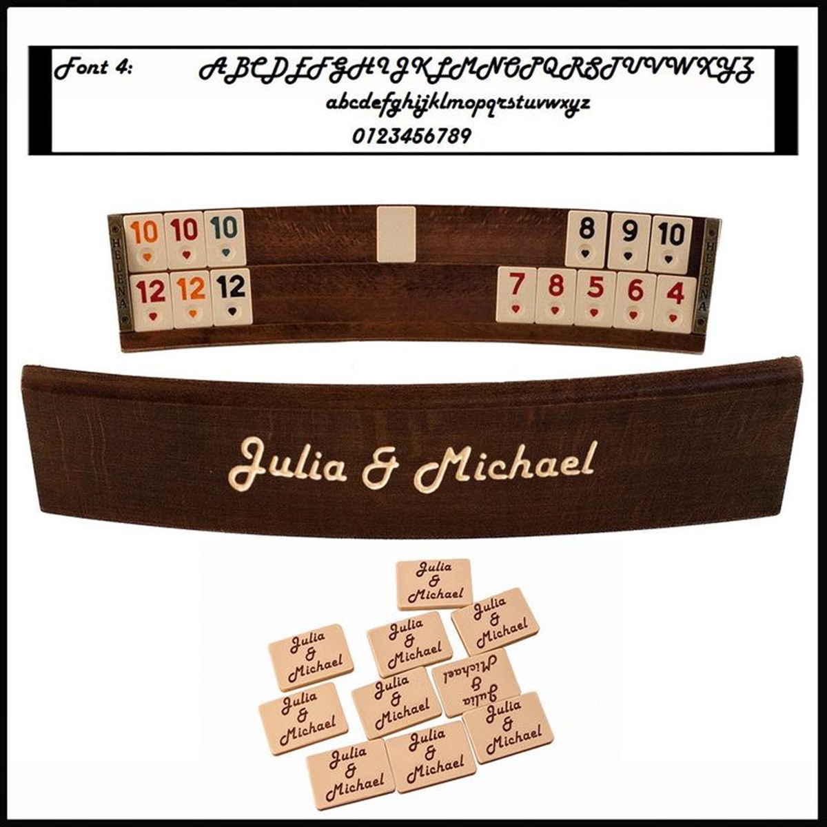Wooden Oval Rummikub Game Set