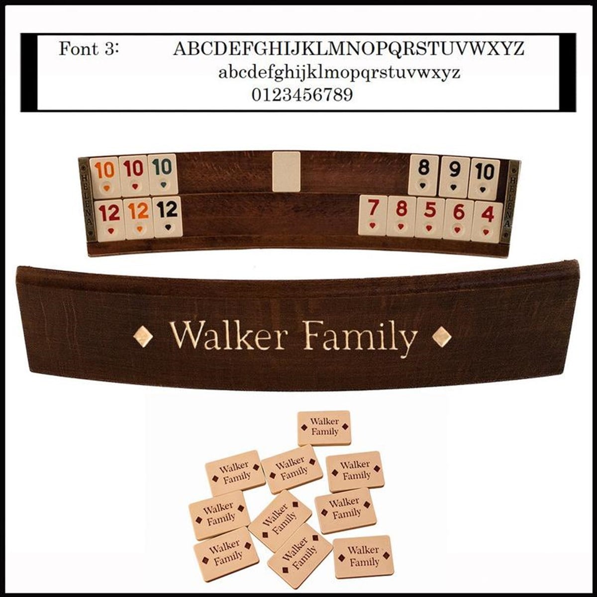 Wooden Oval Rummikub Game Set