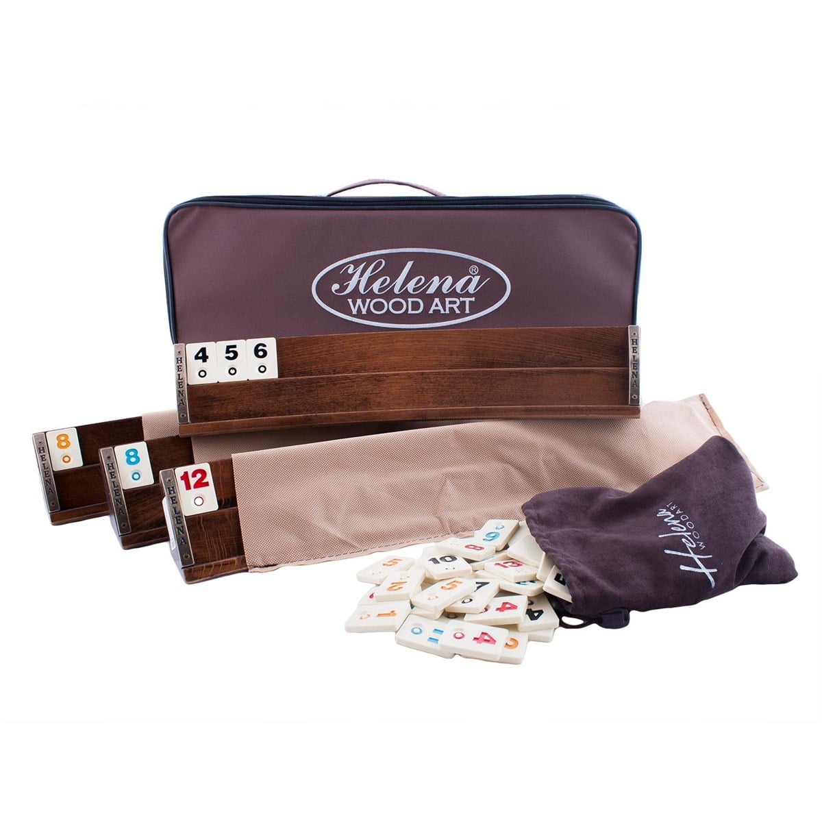 Wooden Oval Rummikub Game Set