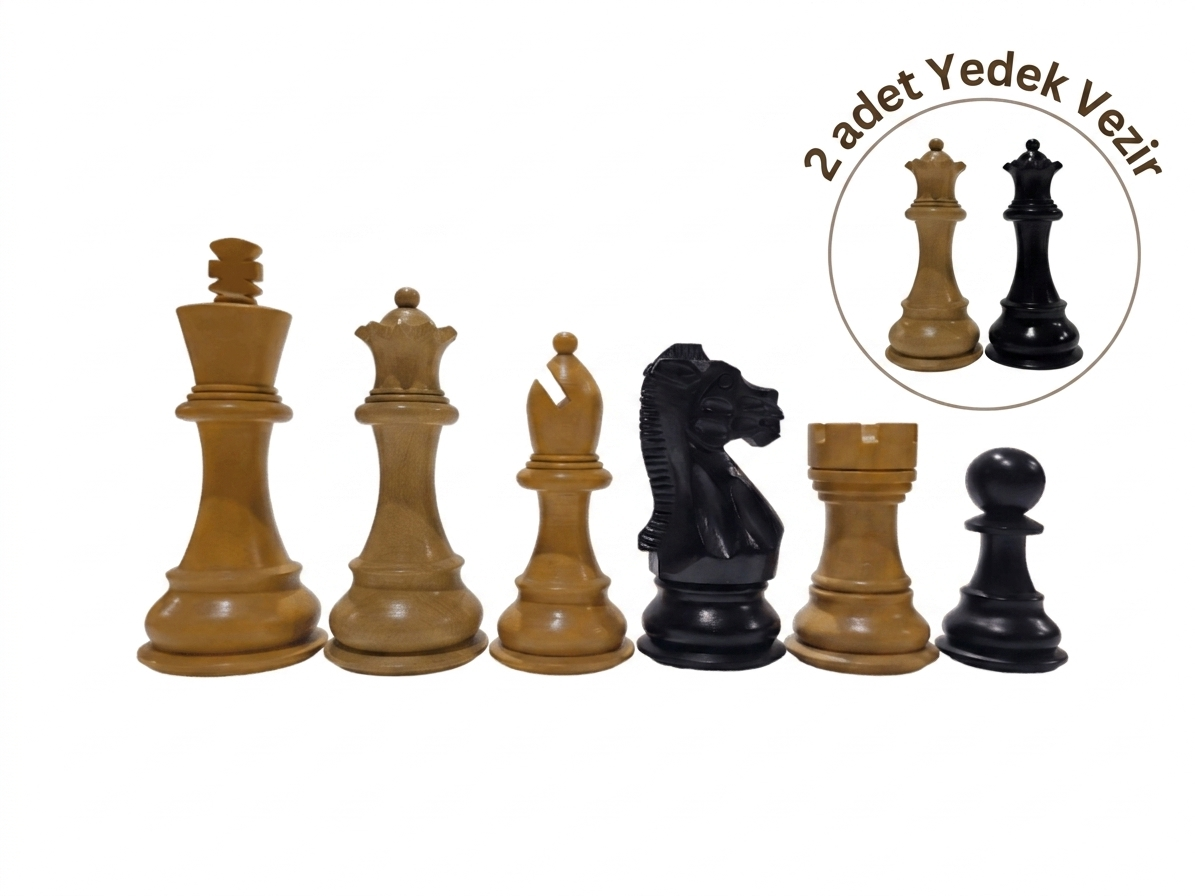 Pro Model Lüks Yedek Vezirli Ahşap Figür