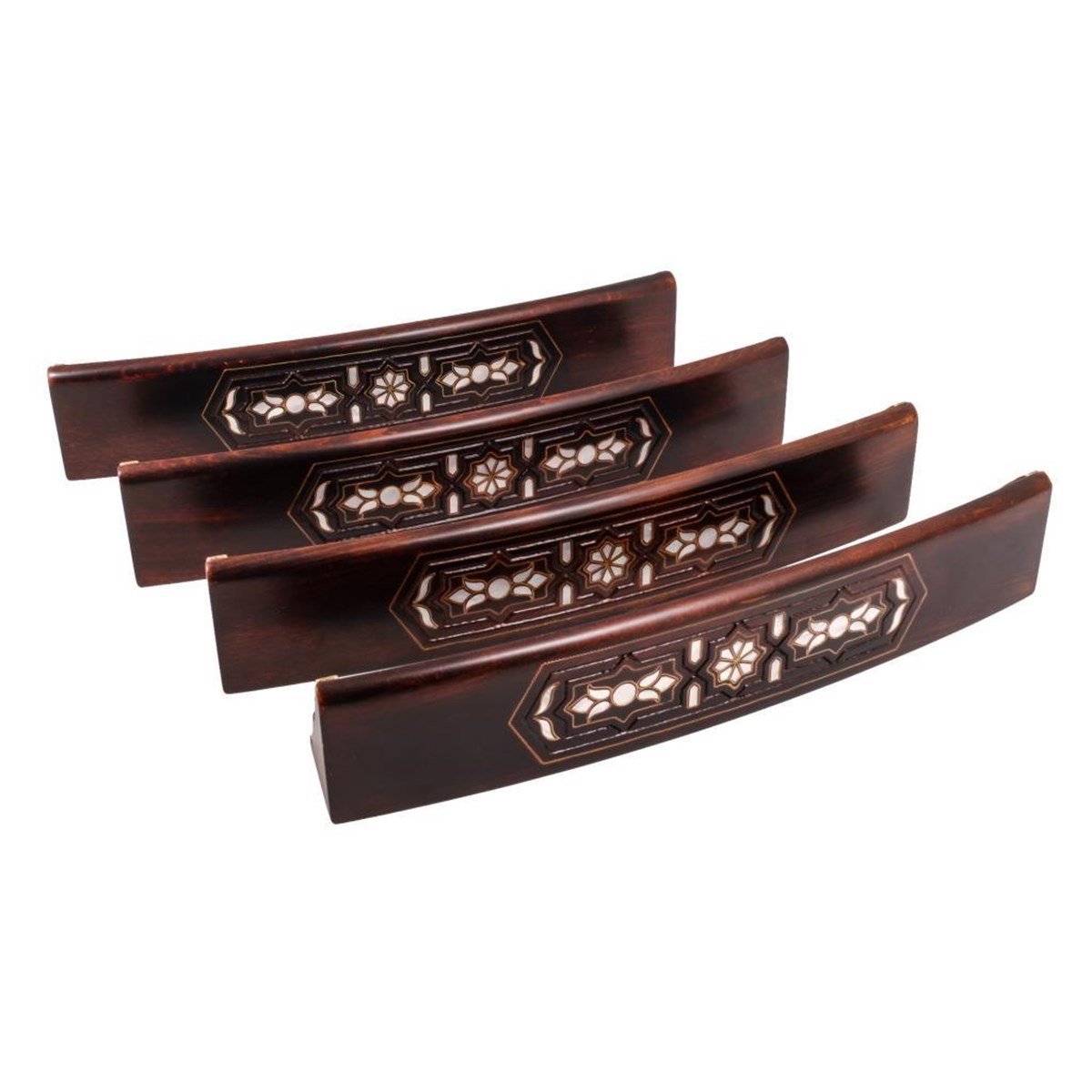 Helena Wood Art New Oval Rummy Cube - Mother of Pearl Copper Inlaid Rummy Board Game - Okey Game Set