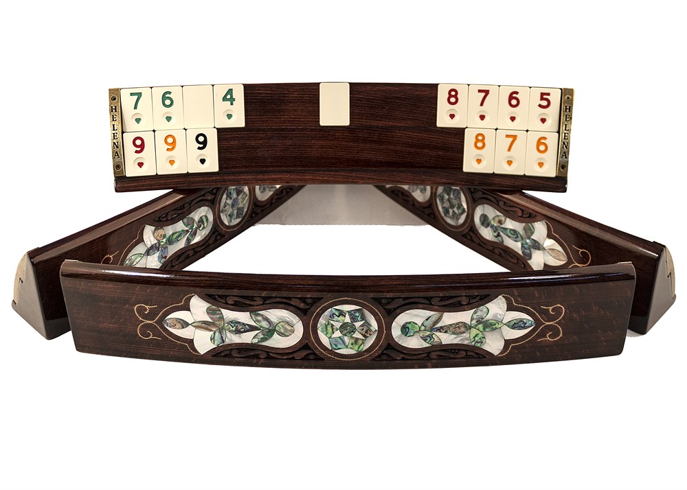 Abalone Oval Okey (Beyaz - Yeşil Sedef)