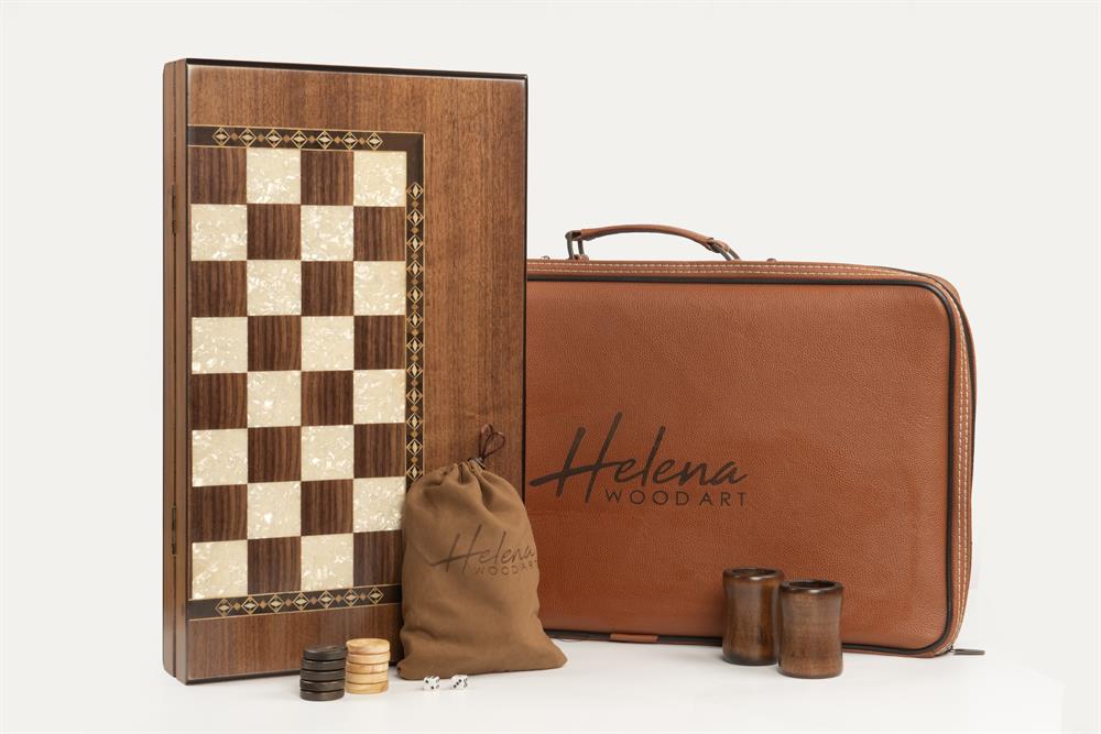 EKO CLASSIC TAVLA DAMALI CEVİZ (50x30x7 cm)