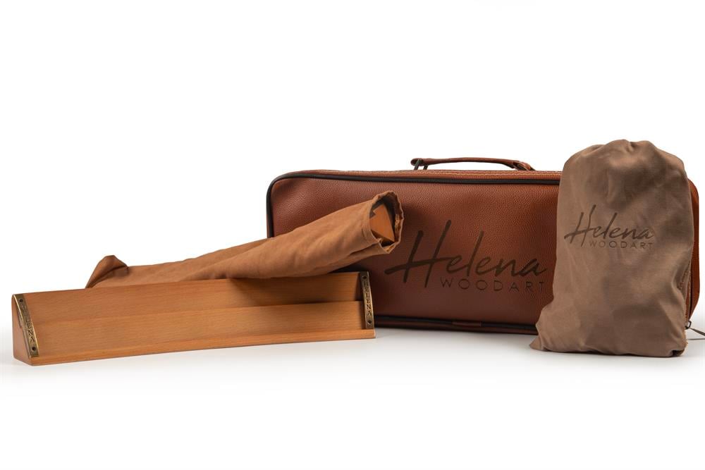 Elliptic Oval Masif Ahşap Okey Takımı Naturel