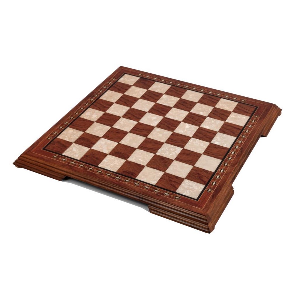 Flat Ayaklı Gül Satranç Takımı | Metal Figürlü