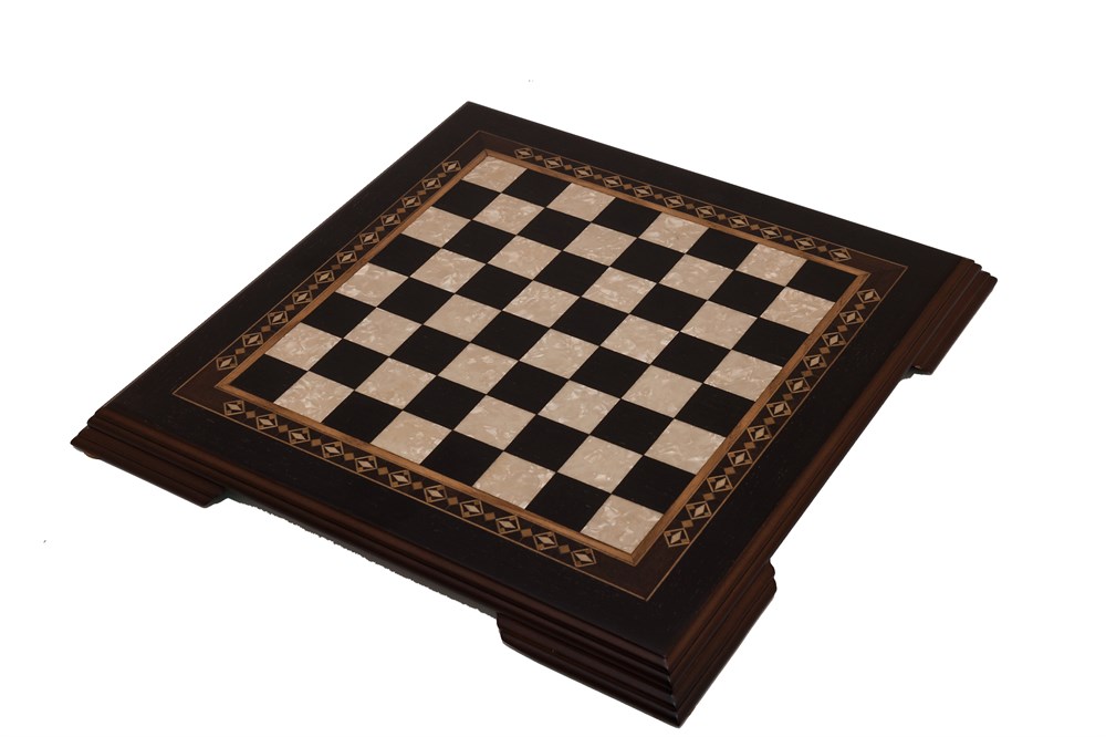 Flat Wooden Chess Set - Small | Black
