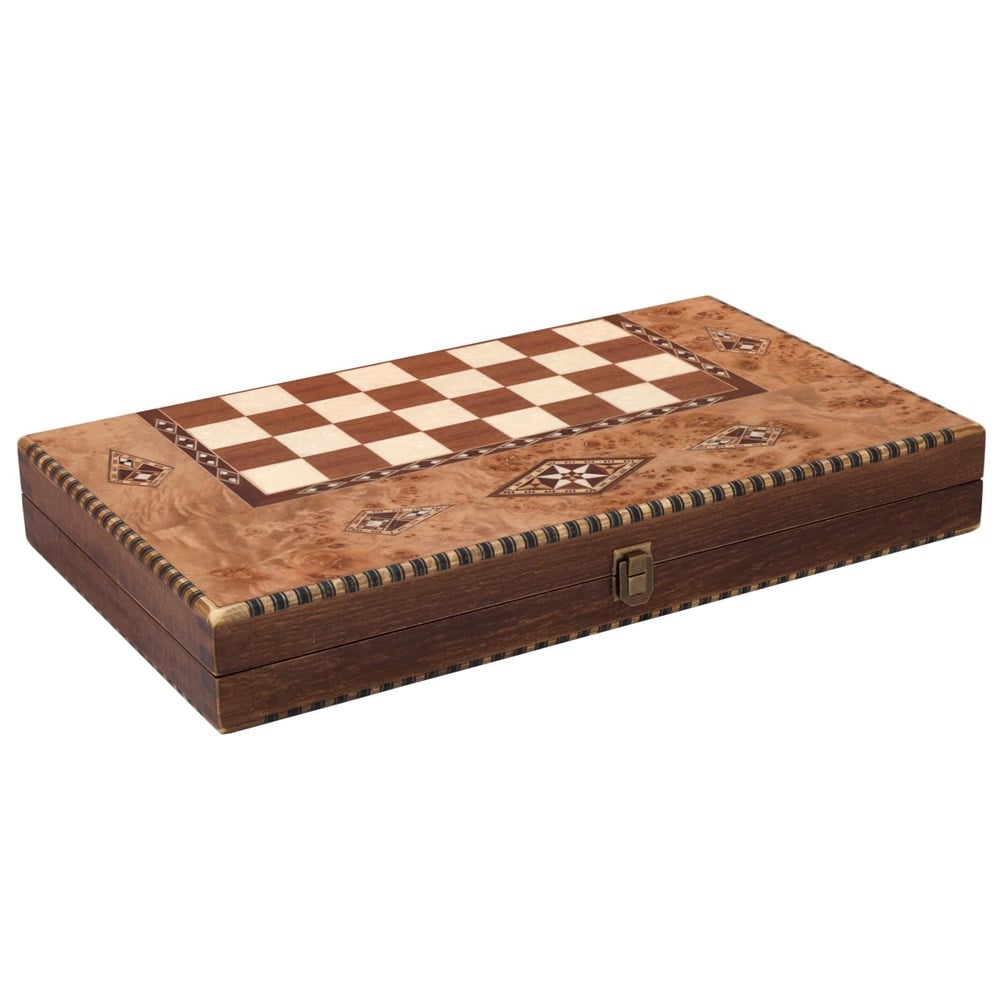 King Backgammon Set | Burl