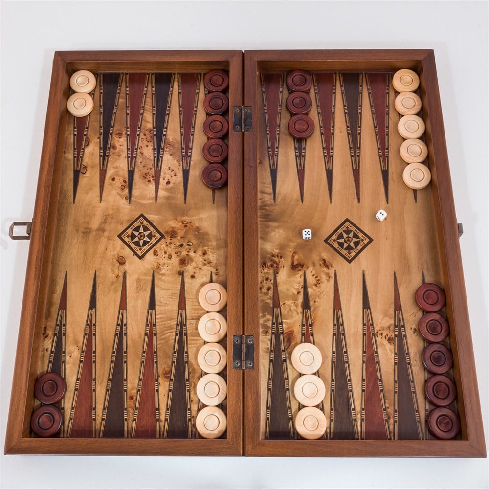 Classic Inlaid Backgammon Set - Big | Mazel