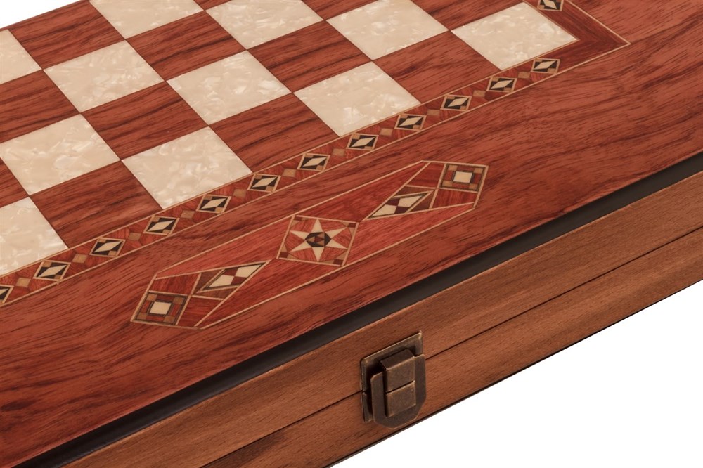 Classic Inlaid Backgammon Set - Big | Rosewood