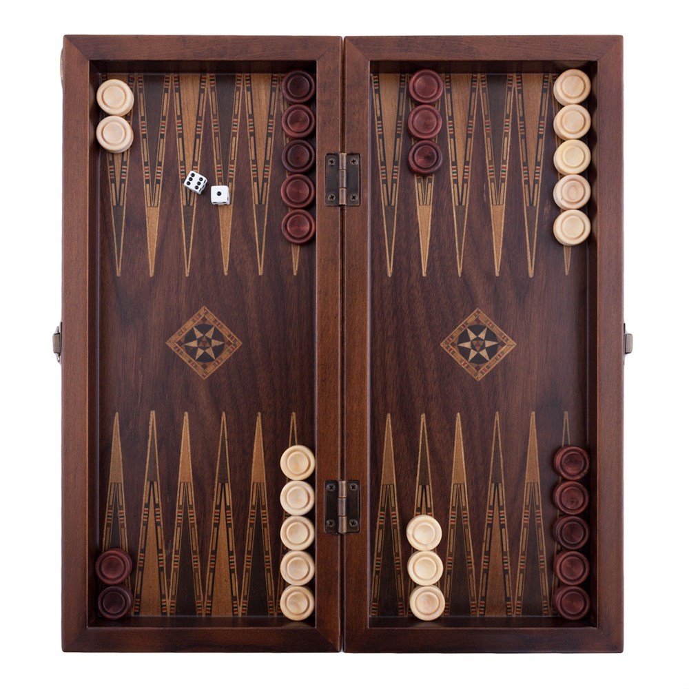 KLASİK TAVLA KÜÇÜK BOY YUVASIZ  (35,5x15,5x5)