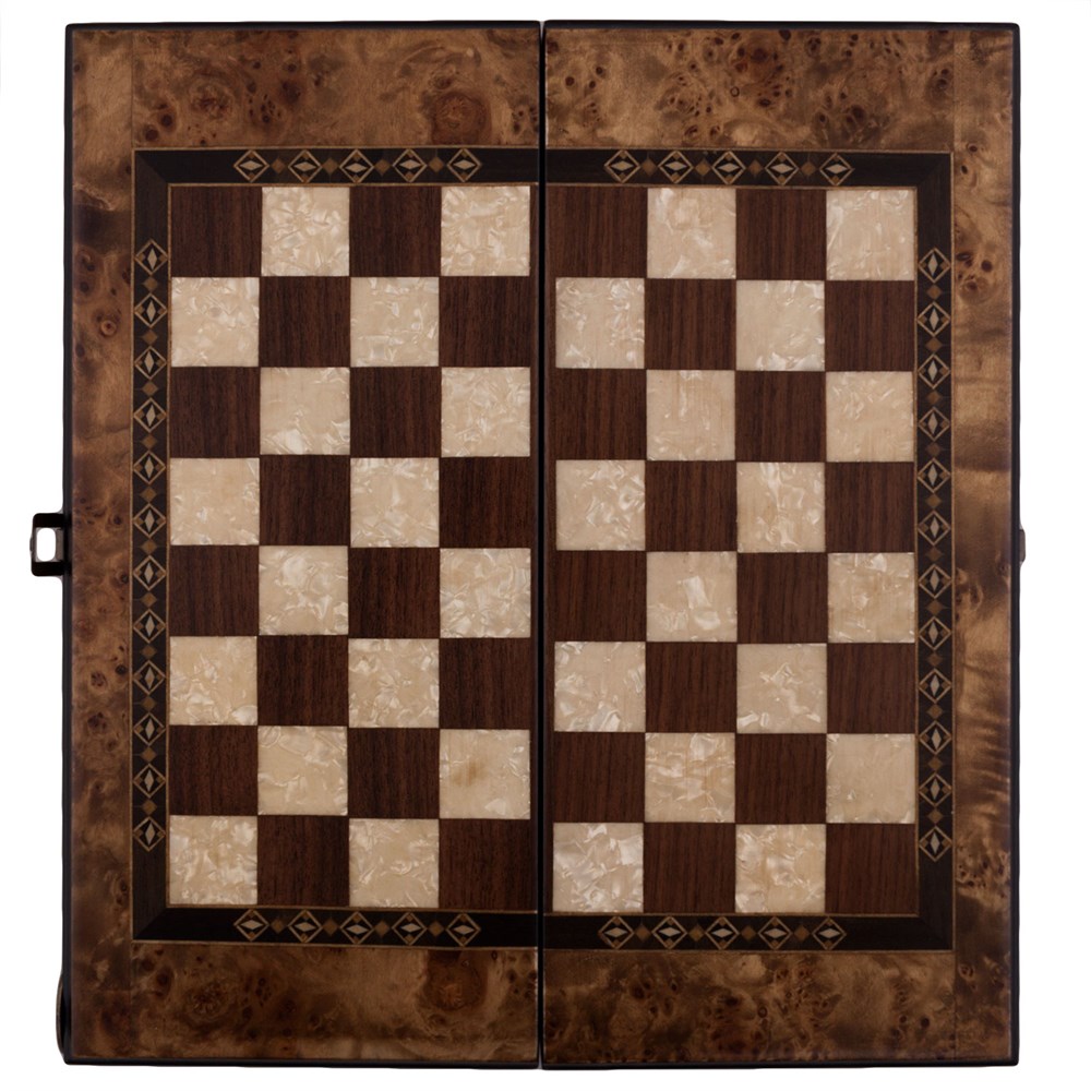 KLASİK TAVLA KÜÇÜK BOY YUVASIZ  (35,5x15,5x5)