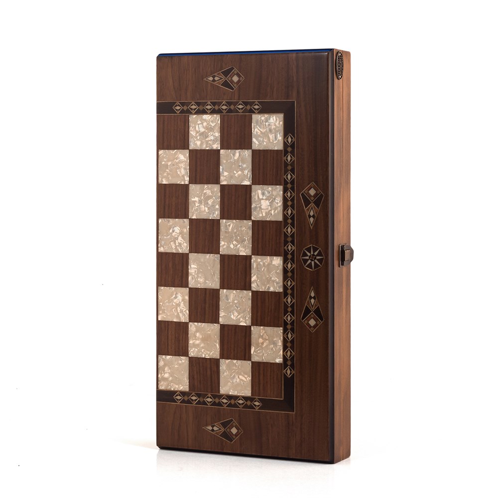 Classic Backgammon Set - Medium | Natural Walnut Veneer