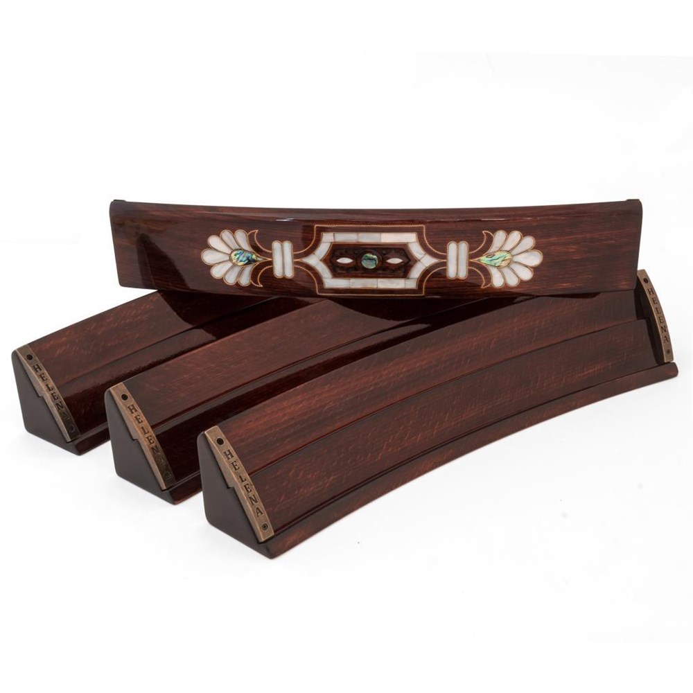 Nilüfer Desenli Sedef Kakmalı Oymalı Oval Okey Takımı