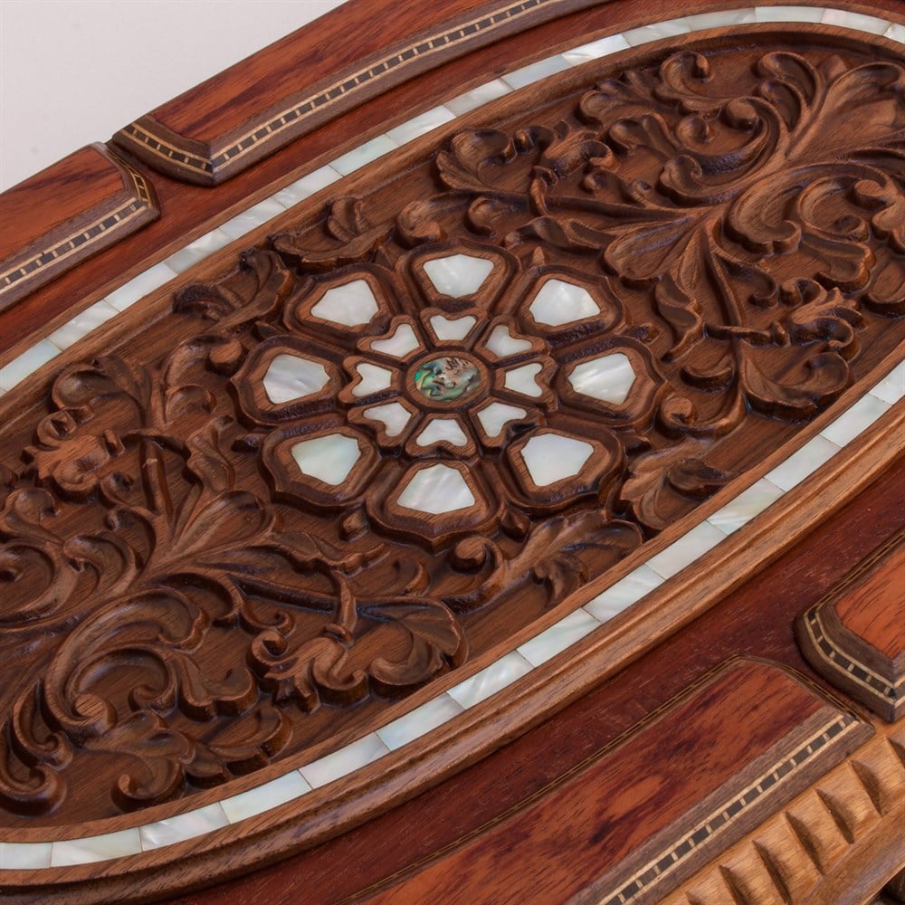 Ottoman Grand Sedef Mozaik Tavla / Gül