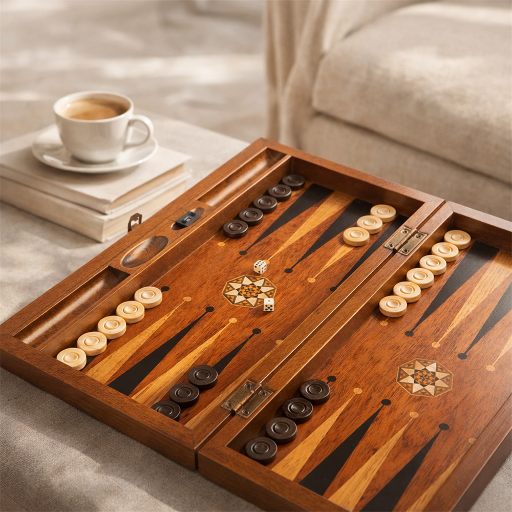 Pure Küçük Boy Tavla / Mazel - Gül